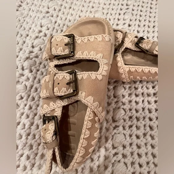 Mou suede flatbed sandals - Picture 3 of 7